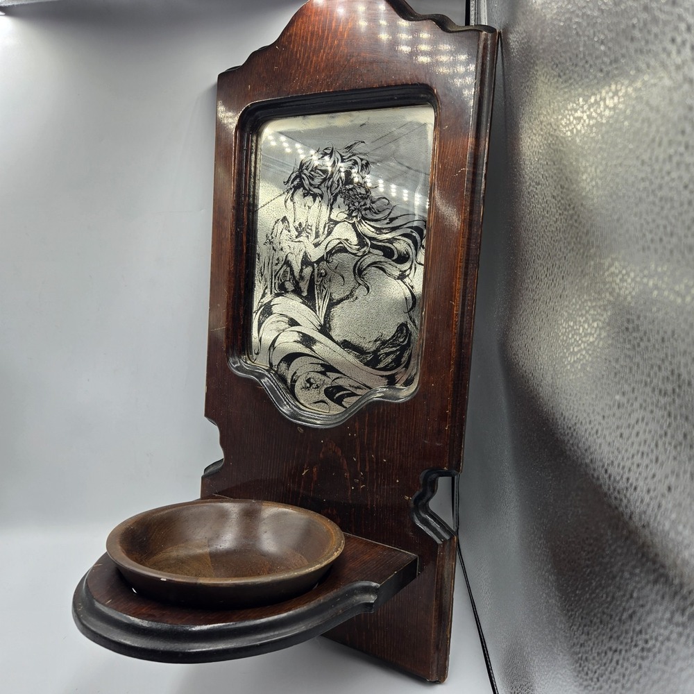 Unicorn Fairy Wooden‎ Mirror Wall Decor Entry Key Drop Unique Vintage Country